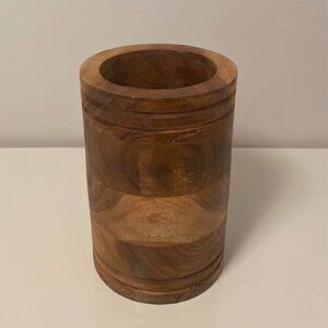 Beautiful Solid Acacia Wood Kitchen Utensil Holder Storage